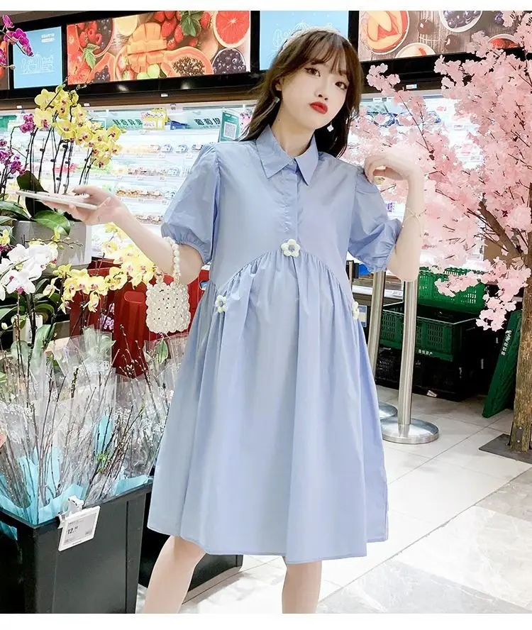 Maternity Summer Dress Set Chao Mom Maternity Set Petite Plus Size Loose Summer Nursable Skirt Maternity Dresses 5 S6e4ed832b92940f9bb5e149b4a0444e5C