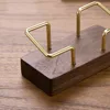 Business Card Holder Organizer Office Desk Display Stand Memo Counter Accessories Tabletop Shelf Home Wooden Card Holder Storage 5