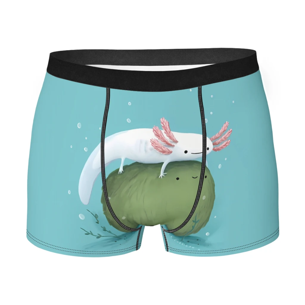 

Axolotl On A Mossball Underpants Homme Panties Man Underwear Ventilate Shorts Boxer