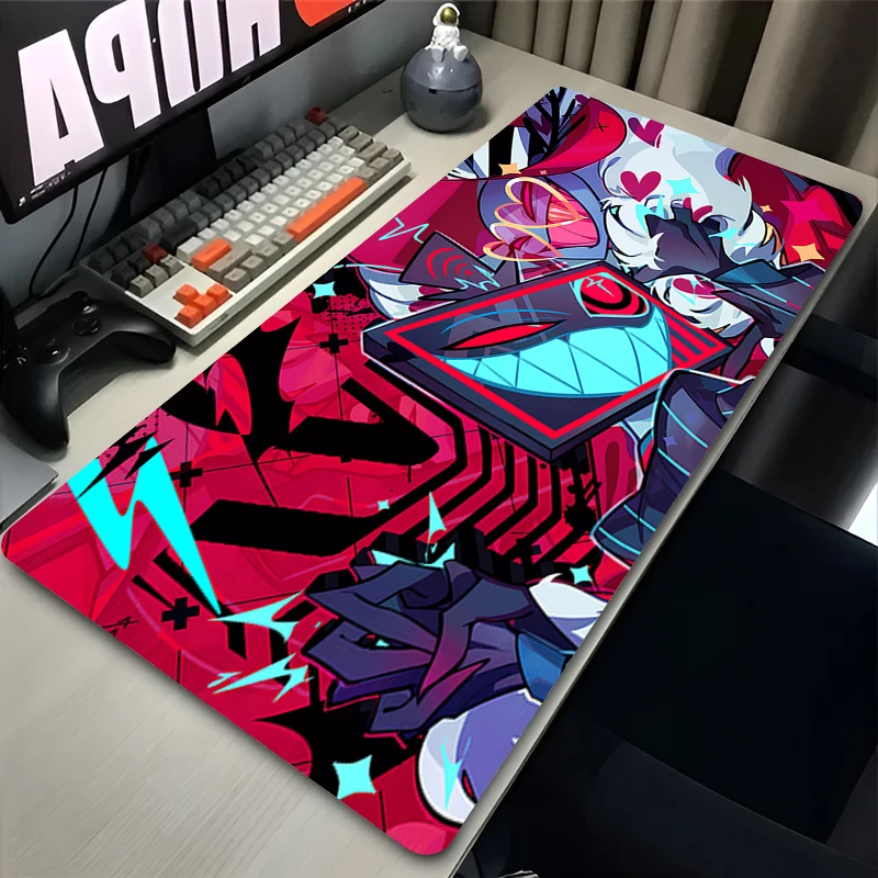 Hazbin Hotel Mouse pad game player computer accessories table pad laptop keyboard pad coaster PC carpet Anime Game Mousepad XXL 4