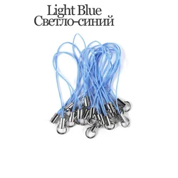 Versatile Lanyard and Keychain Accessory Set with Lobster Clasp - 20Pcs (Light Blue)