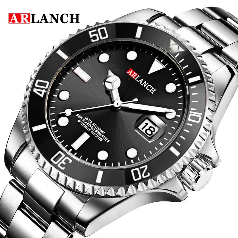 Business Stainless Steel Watch 40mm Classic Red Blue Circle Diving thumbnail 2