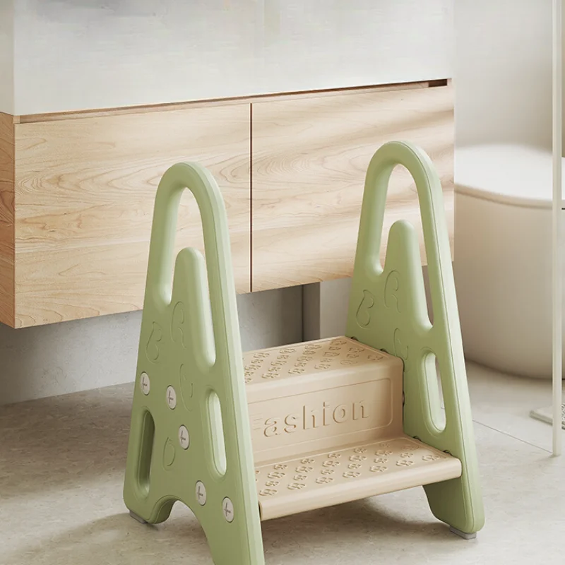 

Baby's Hand Washing Ladder Footstool Children's Steps Bathroom Washbasin Stool Toiletries Stand Safe And Sturdy Design
