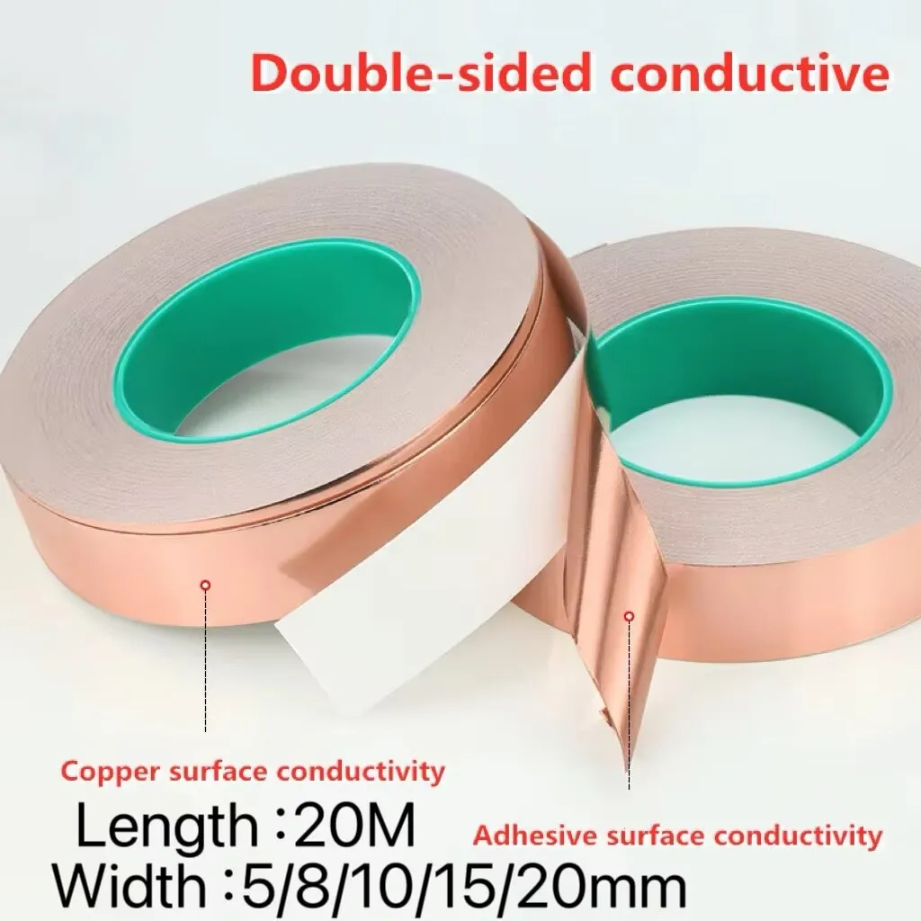 Copper Foil Tape for Stained Glass, Guitar EMI Shielding & Electrical Repair