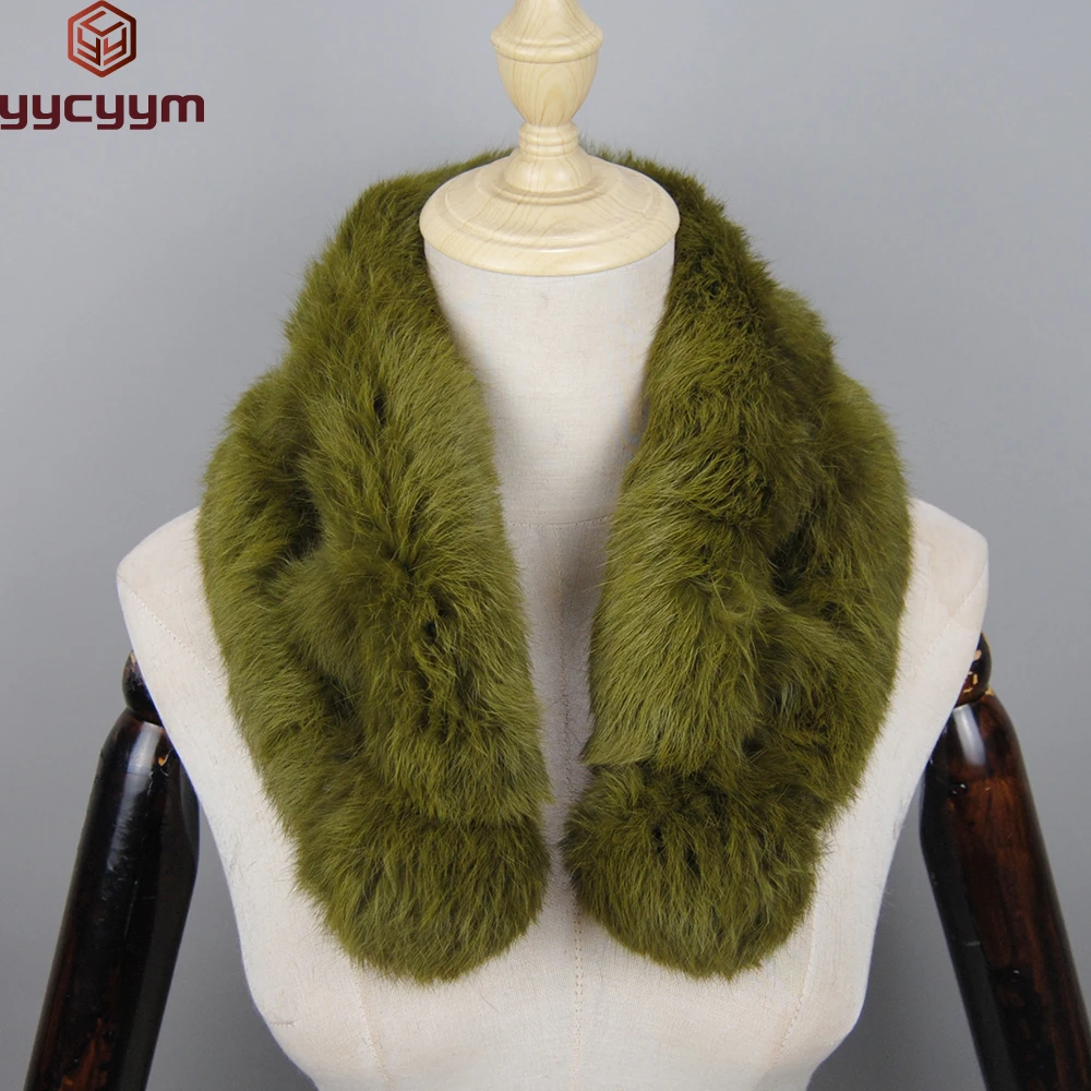 

2024 New Women Winter Warm Real Rabbit Fur Scarf With Ball Casual Thick Female Fashion Genuine Fur Scarves Ladies Neck Warmer