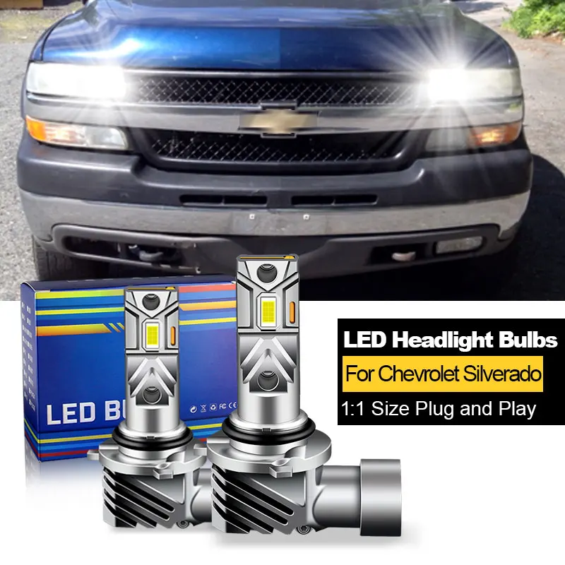 

Фары CANbus для Chevrolet Silverado 2500, 2003, 2004, 2005, 2006, 9005 лм, 2 шт.