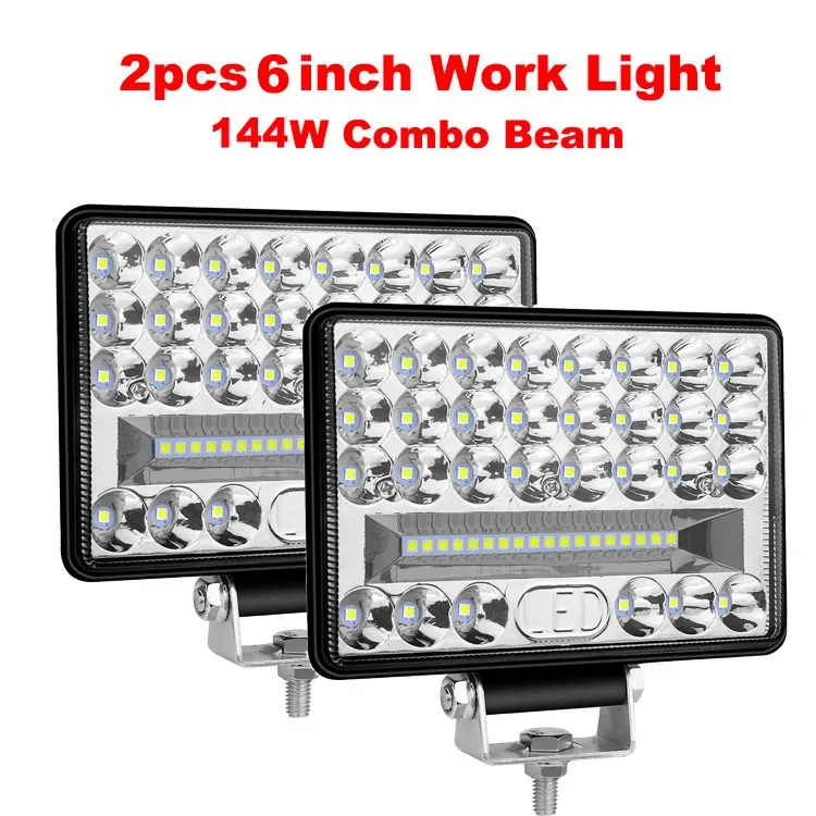 2pcs 6inch 144W