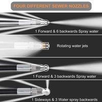 Pressure Washer Sewer Jetter Nozzles Kit,With Different Models For 1/4 Inch Pressure Washer Quick Connector 1