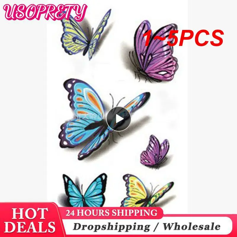 1 ~ 5 шт., Женская Временная тату-наклейка