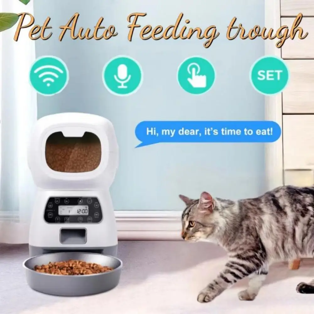 

3.5L Automatic Pet Feeder Smart Food Cat Dog Food Bowl Timer Stainless Steel Bowl Auto Food Dispenser For Cats Dogs Pet Supplies