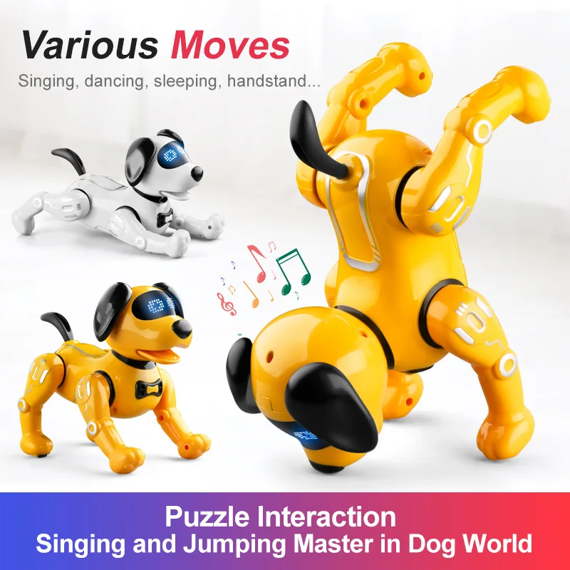 Remote Control Robot Dog Toy with Touch Function and Voice Rc Dog Robots Toys for Kids Smart & Dancing Imitates Animals Mini Pet 5