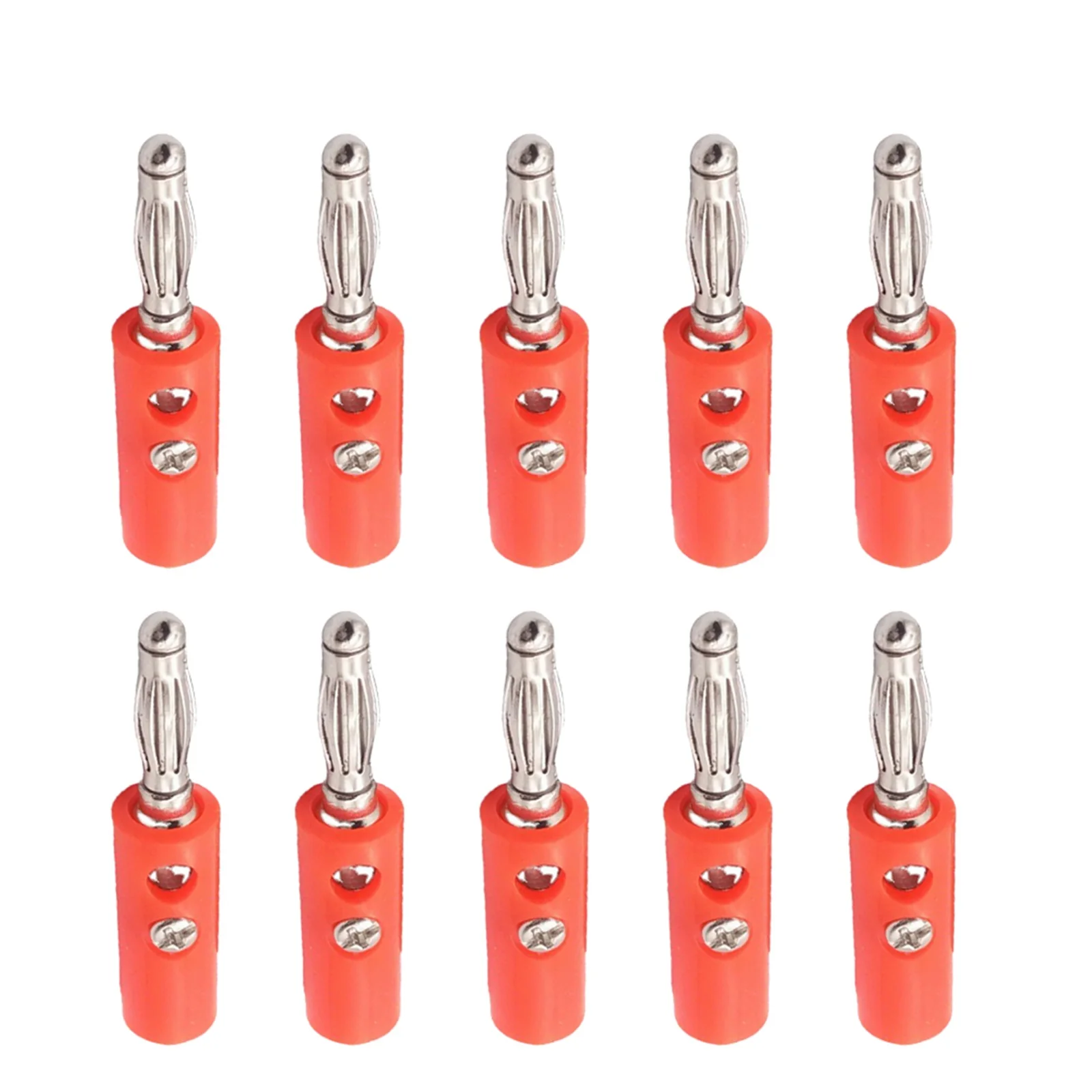 Nickel Plating Four -page Banana Plug Plastic Screw Supplies Test Plug Wiring Socket 4mm Accessories Bring Fixed