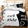 Black And White Duvet Cover Set King And Queen Bedding Set For Couple Romantic Valentine's Day Presents Polyester Duvet Cover 3