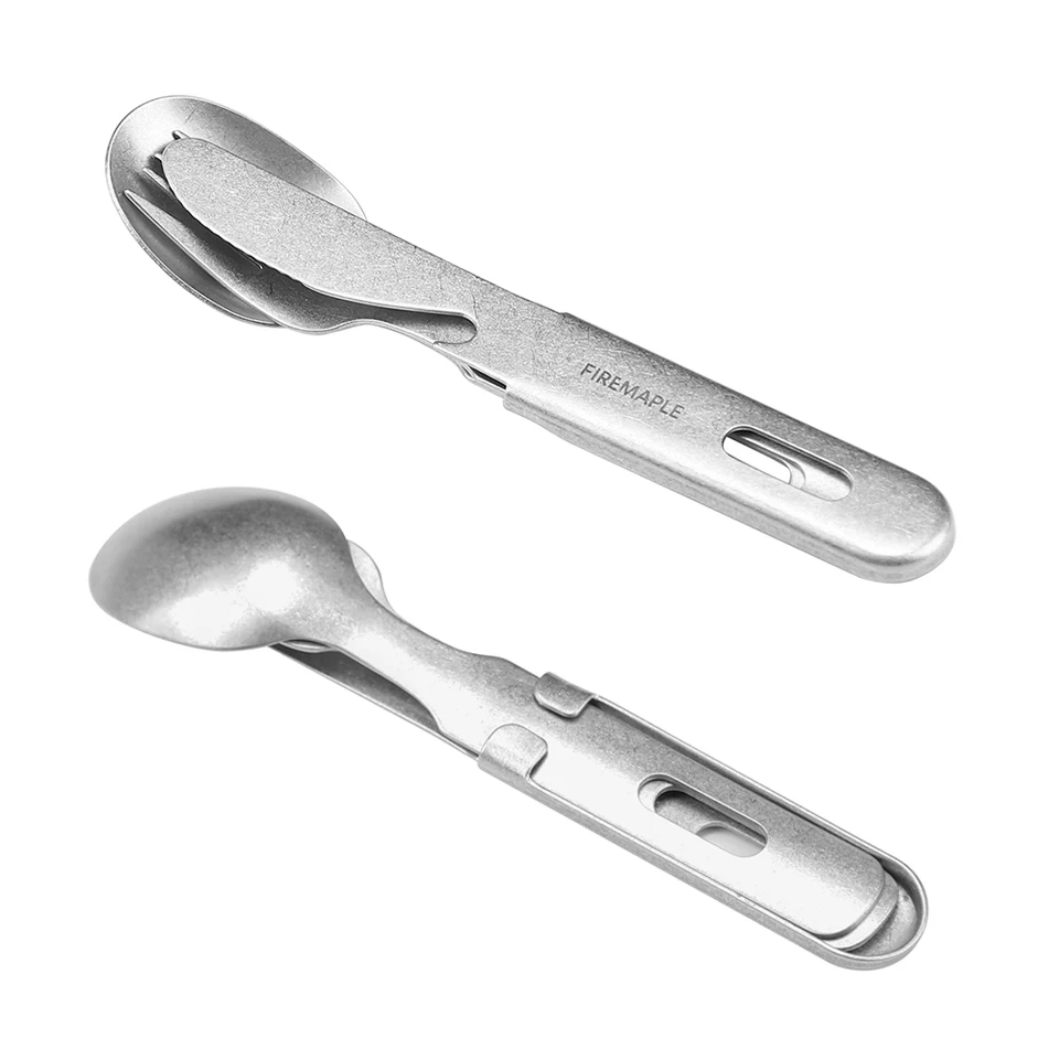 Set Posate Da Campeggio Fire-Maple In Acciaio Inox | Leggero E Portatile | Per Escursionismo E Picnic - Foto 12