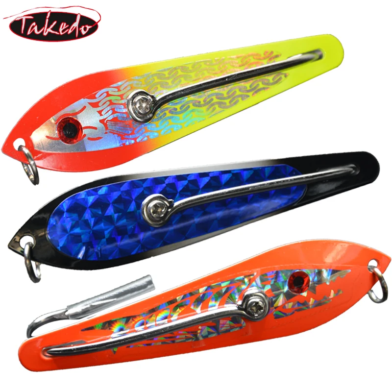 TAKEDO JY56 Big Spoon lure 2781G Fishi Shaped Metal Sequin Bait Deep
