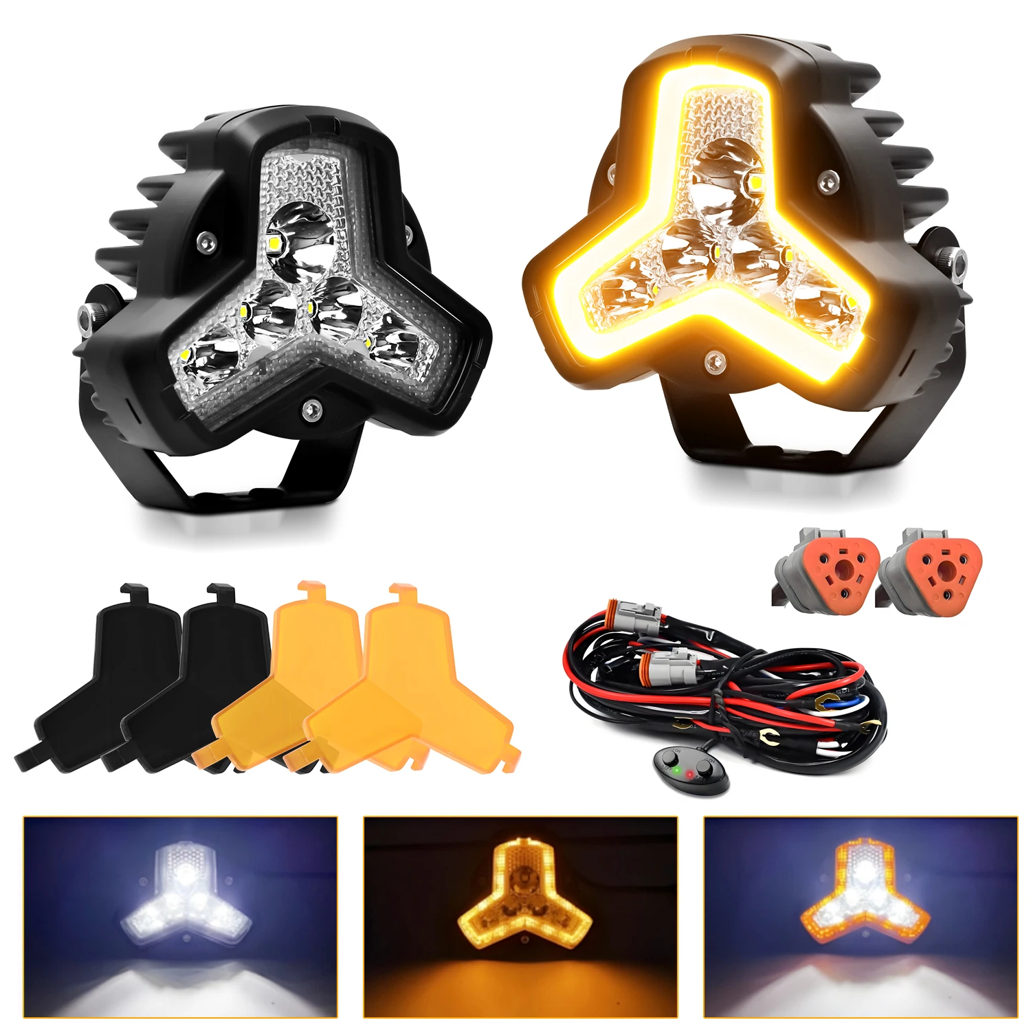 Auxiliary Work Fog Light Lighthouse Motorcycle Headlights Long Range Led Light