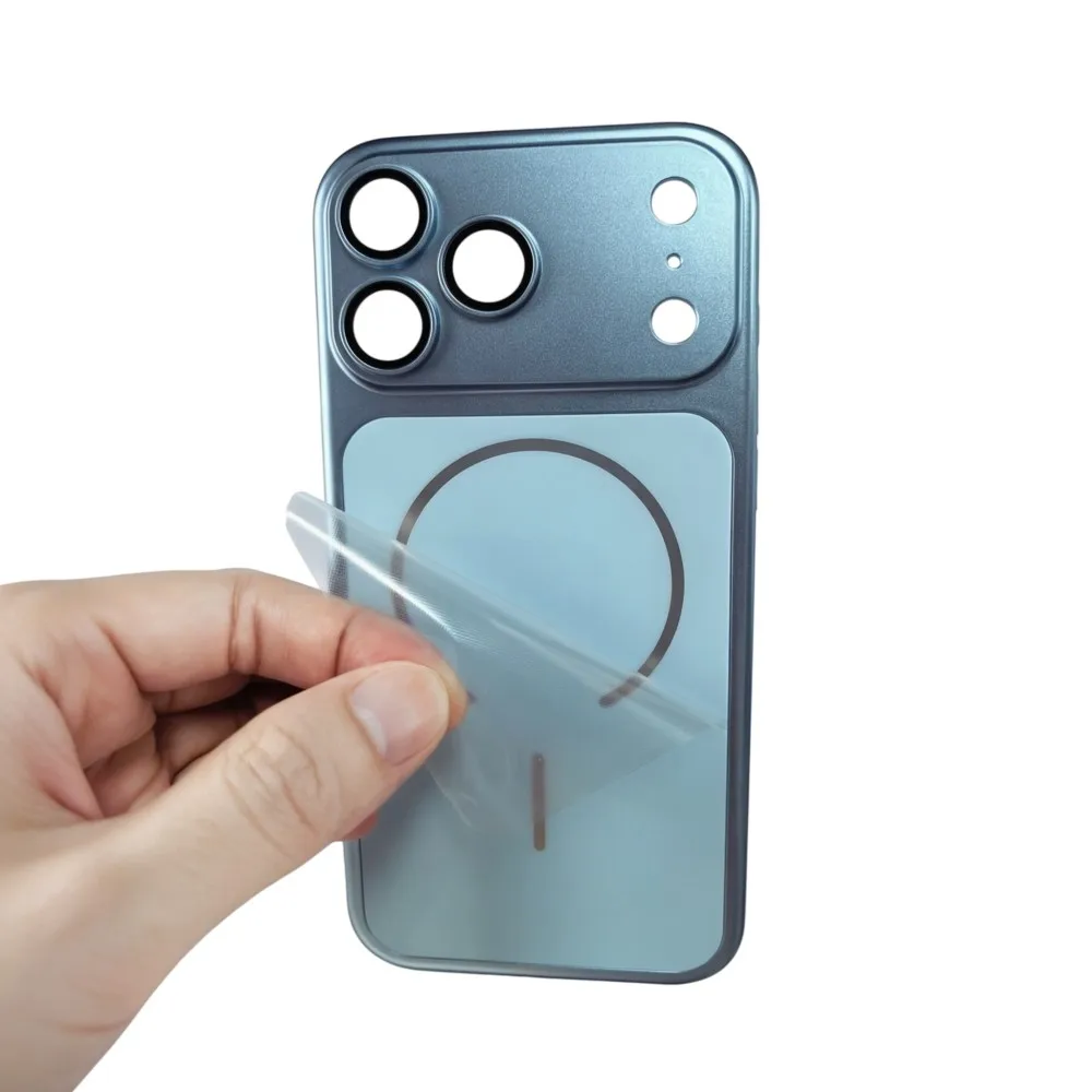 Sleek Metallic Magnetic Phone Case with Camera Lens Protection and Large Viewing Window