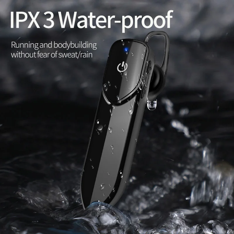 V19 Wireless Bluetooth Earphones Business Hands Free Long Standby V5.1 Earphones Waterproof Sport Headset 6