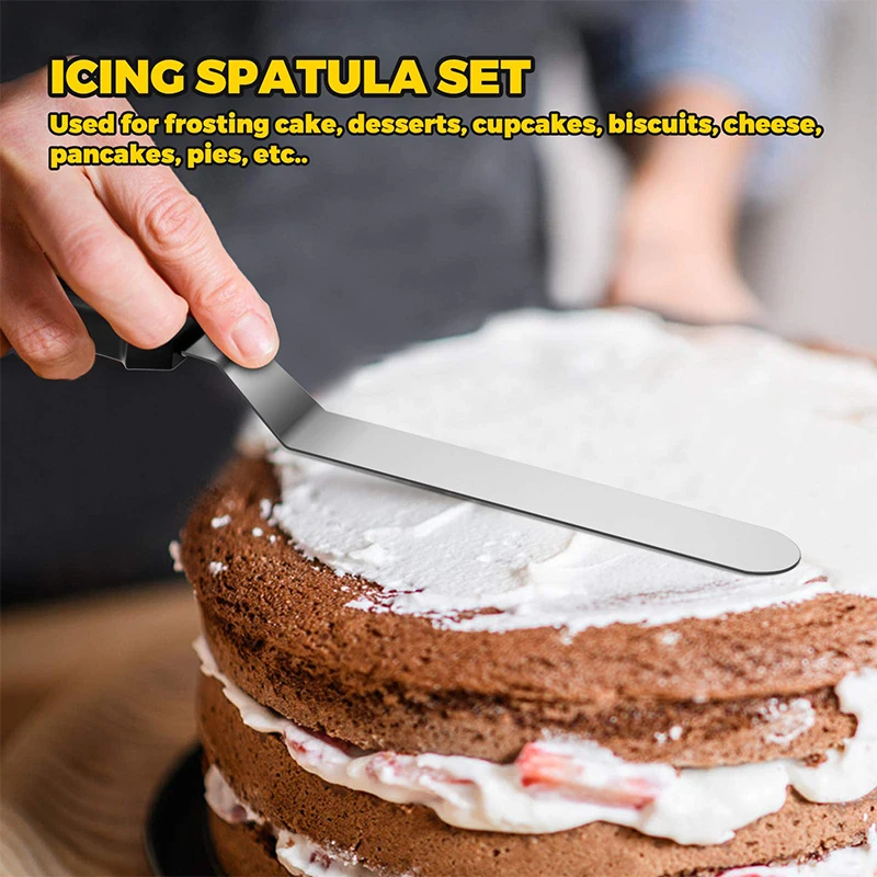 27cm Stainless Steel Cream Spatula Icing Smoother Frosting Knife Cake Decorating Tools Cake Butter Baking Kitchen Accessories