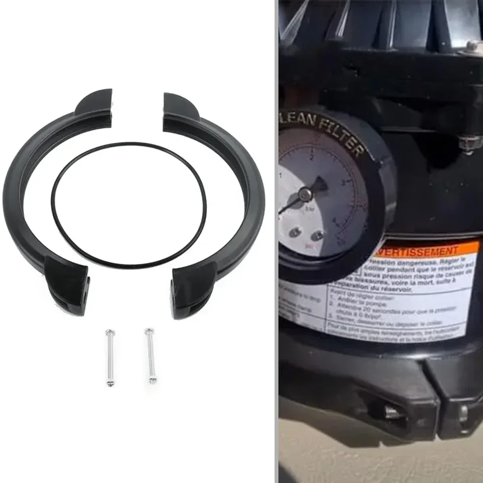 Morsetto di Ricambio Clamp per Pompa Filtro Krystal Klear a Sabbia per Piscina, cod. 11380, Compatibile con codice 26652, 26646, 26448, 26680, 26676