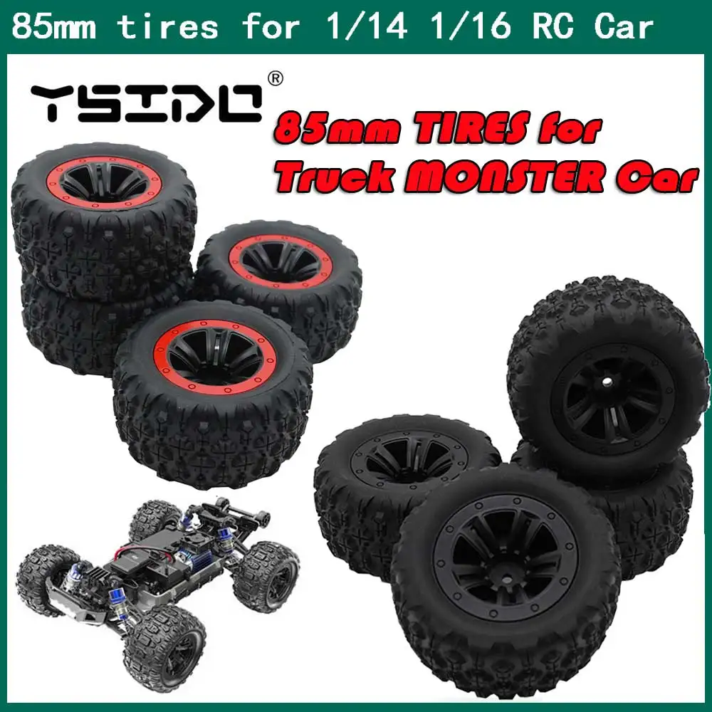 Lot De 4 Pneus En Caoutchouc Pour Voiture Télécommandée, Jantes, Pneus En Caoutchouc Pour Camion