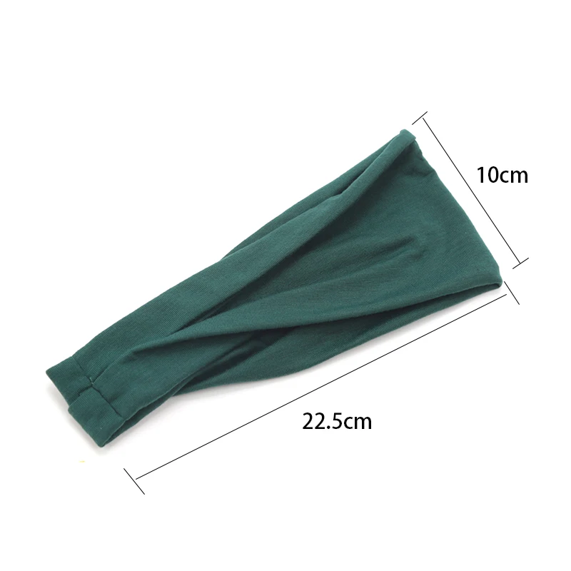 Sports Headbands Women Solid Color Elastic Hair Bands Yoga Headband Fashion Turban Makeup Hair Hoop Vintag Knotted Headwrap Accessories