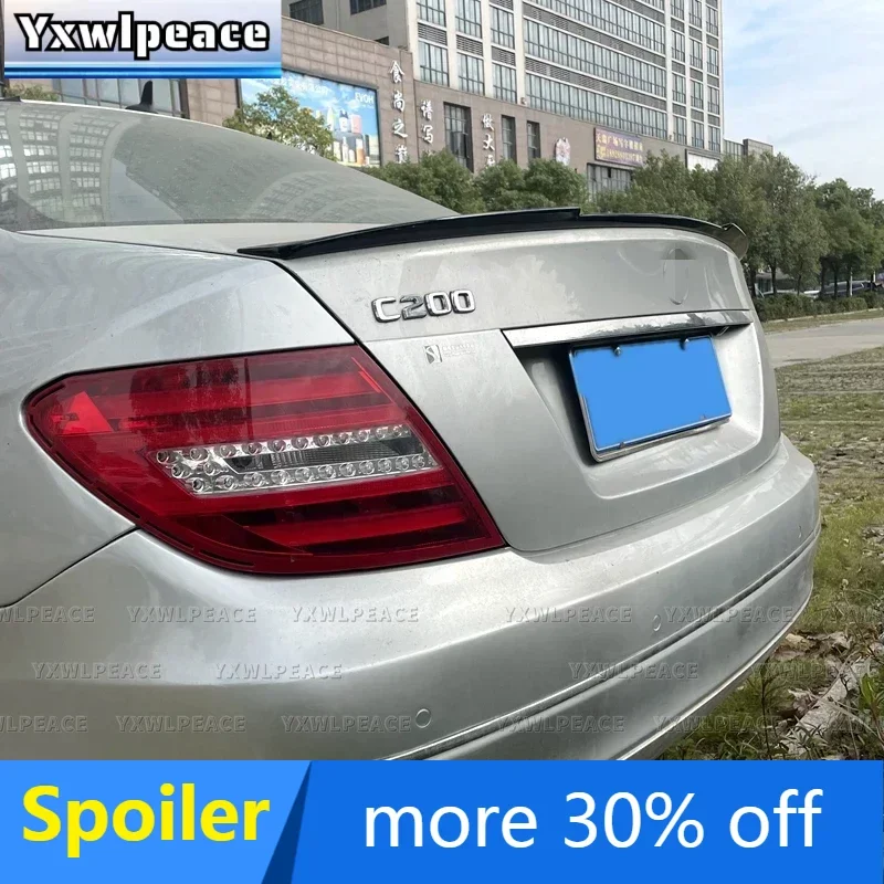 

For Mercedes Benz C Class W204 2007 2008 2009 2010 2011 2012 2013 2014 ABS Gloss Black Rear Trunk Lip Spoiler Car Accessories