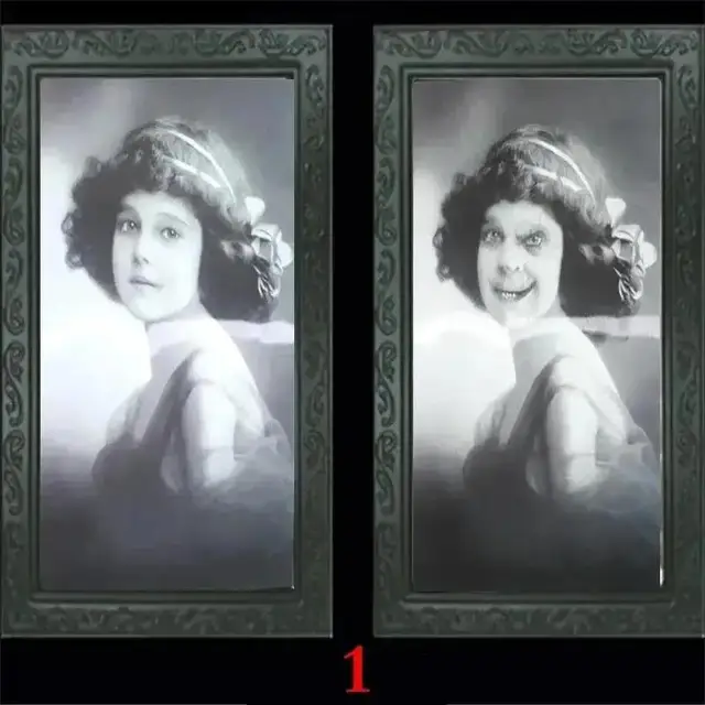 New 3D Changing Face Ghost Picture Frame Halloween Horror Craft Supplies Haunted House Party Decor Halloween Decoration Prop 3