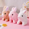 New Electric Plush Rabbit Pig Toy That Can Walk Bark And Move Its Ears Electric White Rabbit Pig Toy For Children'S Home Play 5