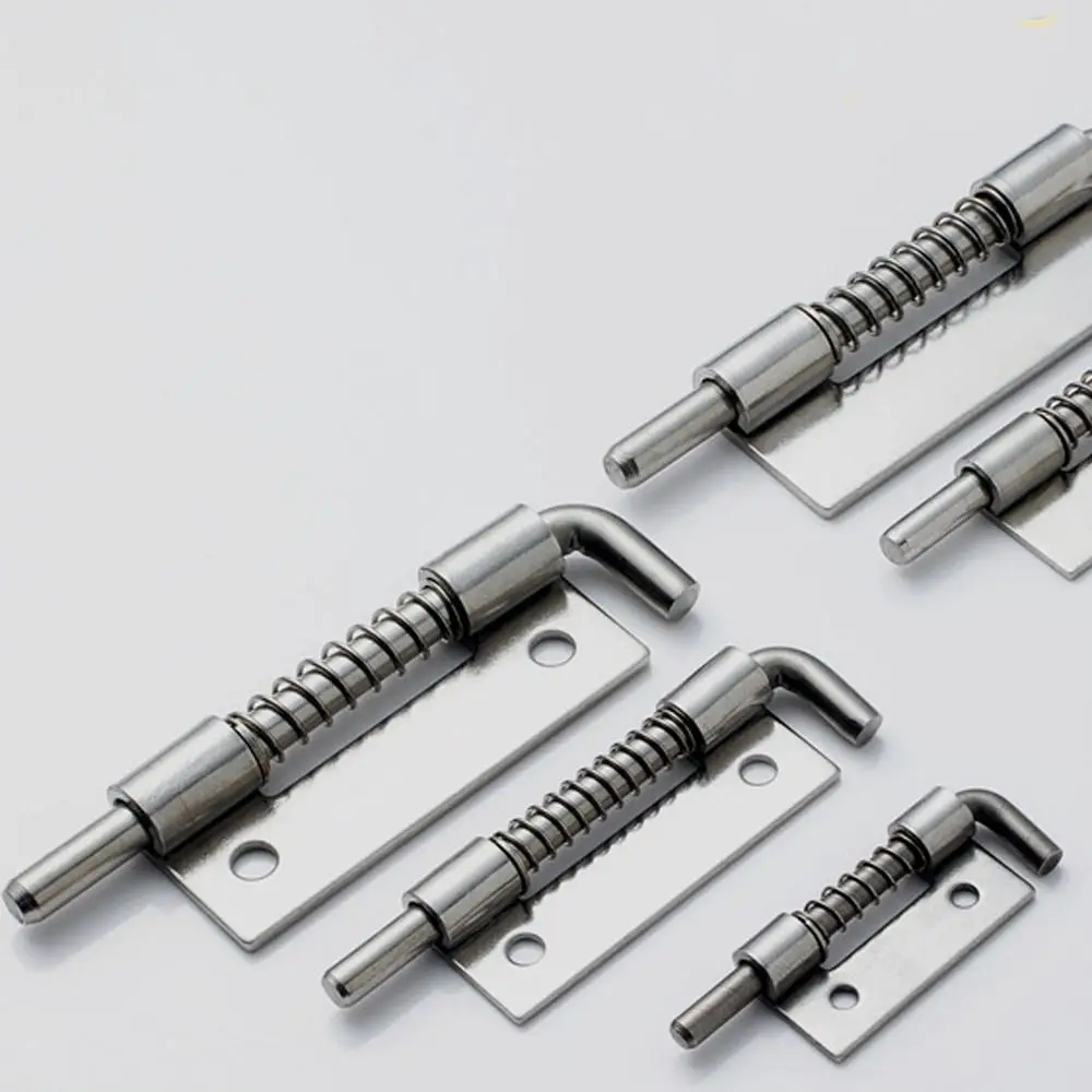 Description Picture 2 of itemAnti-theft Spring Loaded Door Lock Bolts Padlock Clasp Stainless Steel Sliding Bolts Lock Catch Lock Gate Safety Lock