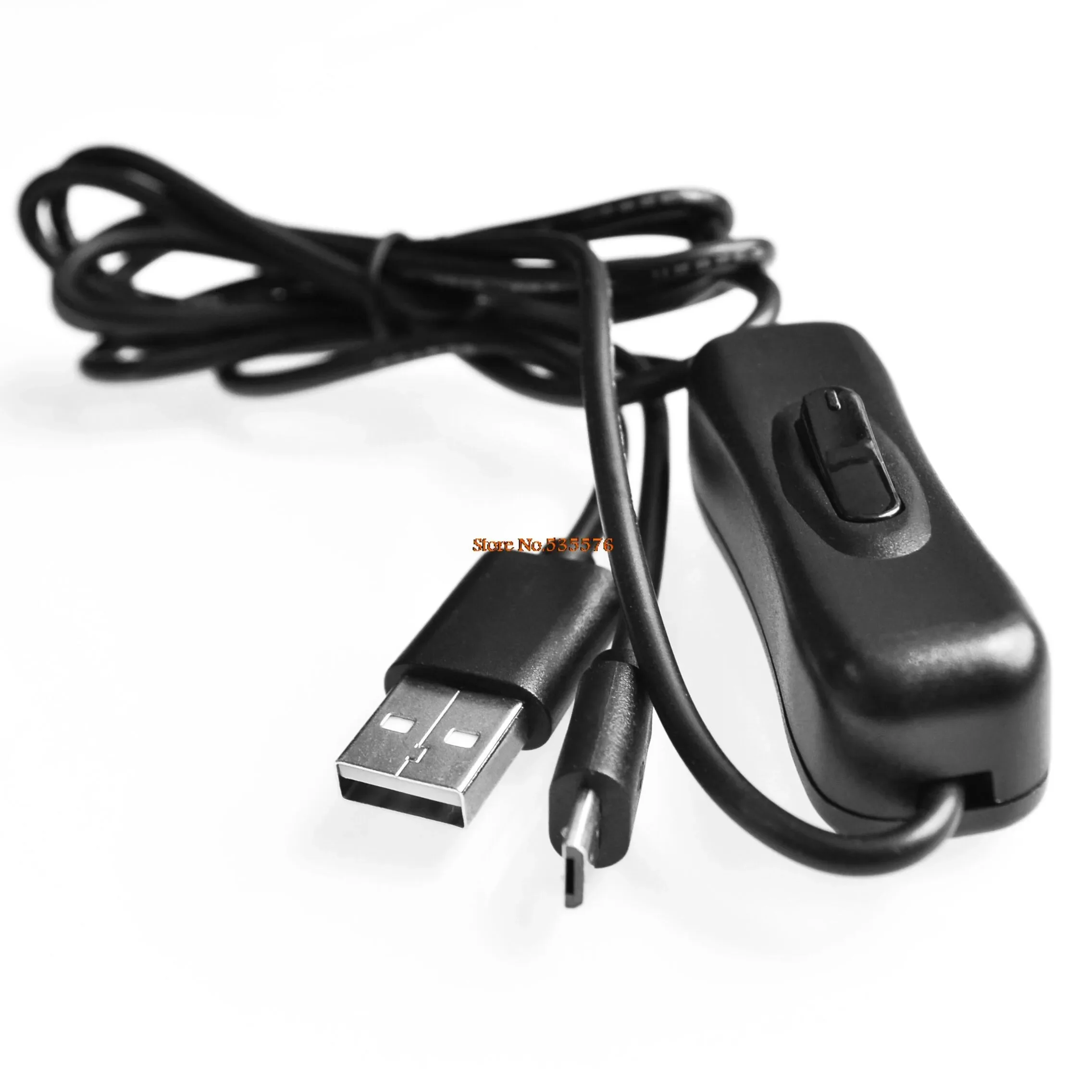 스위치 ON/OFF 버튼이 있는 Raspberry Pi 전원 케이블용 스위치가 있는 바나나 PI 전원 케이블용 마이크로 USB 충전 케이블