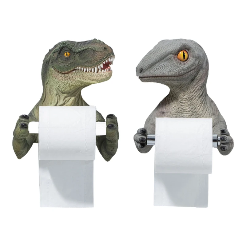 

3D держатель рулонной бумаги в виде динозавра, настенная стойка для туалетной бумаги, тираннозавр, декоративный держатель для