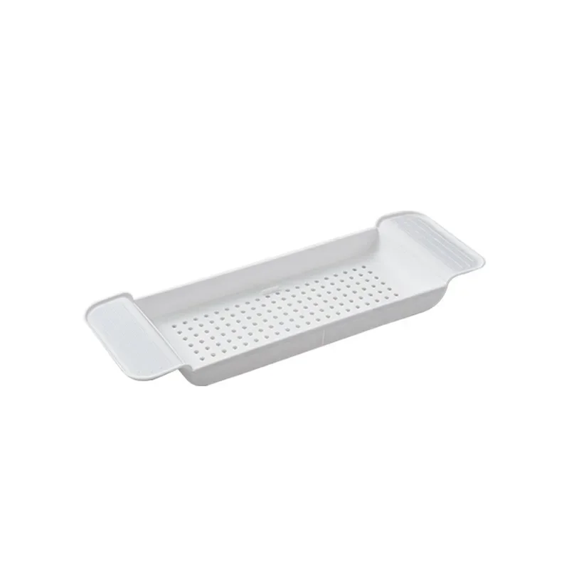 Bathtub Shelf Extendable Bamboo Bathroom Tray Shower Caddy Towel Book Holder Storage Organizer