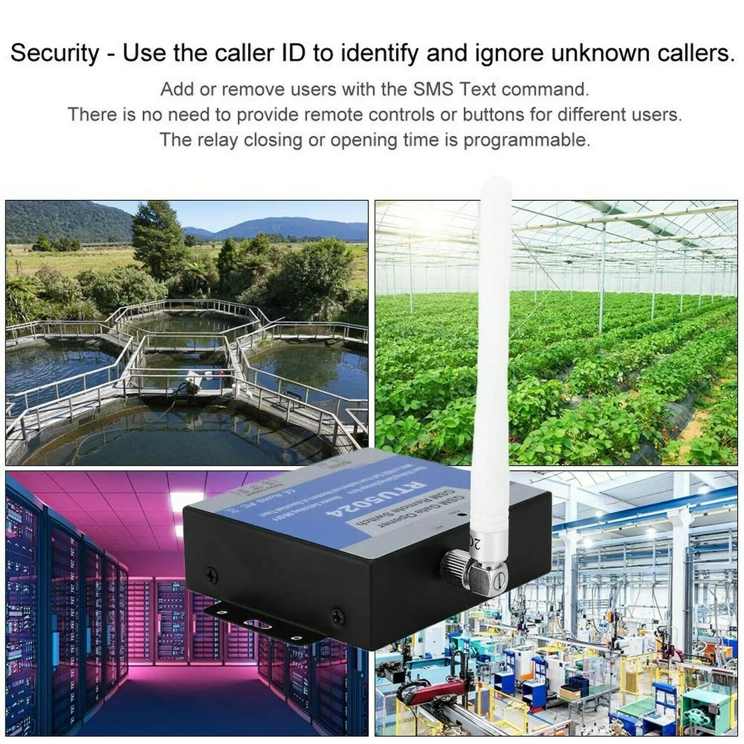 2G RTU5024 GSM Gate Opener Relay Wireless Remote Door Access Switch Free Call Door Access Control Switch Wireless Door Opener