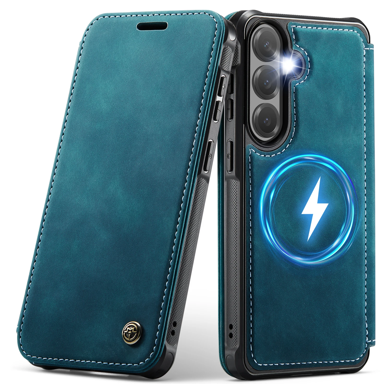 RFID Blocking Leather Wallet Case | Premium Flip Phone Cover