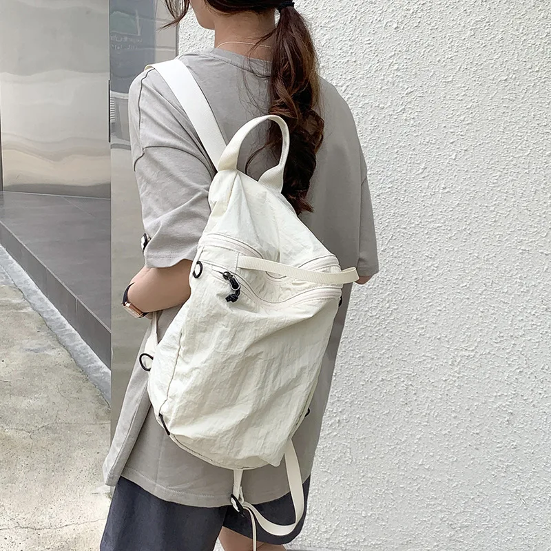 

Женский водонепроницаемый нейлоновый рюкзак, легкая дорожная удобная модная вместительная спортивная сумка для спортзала с молнией