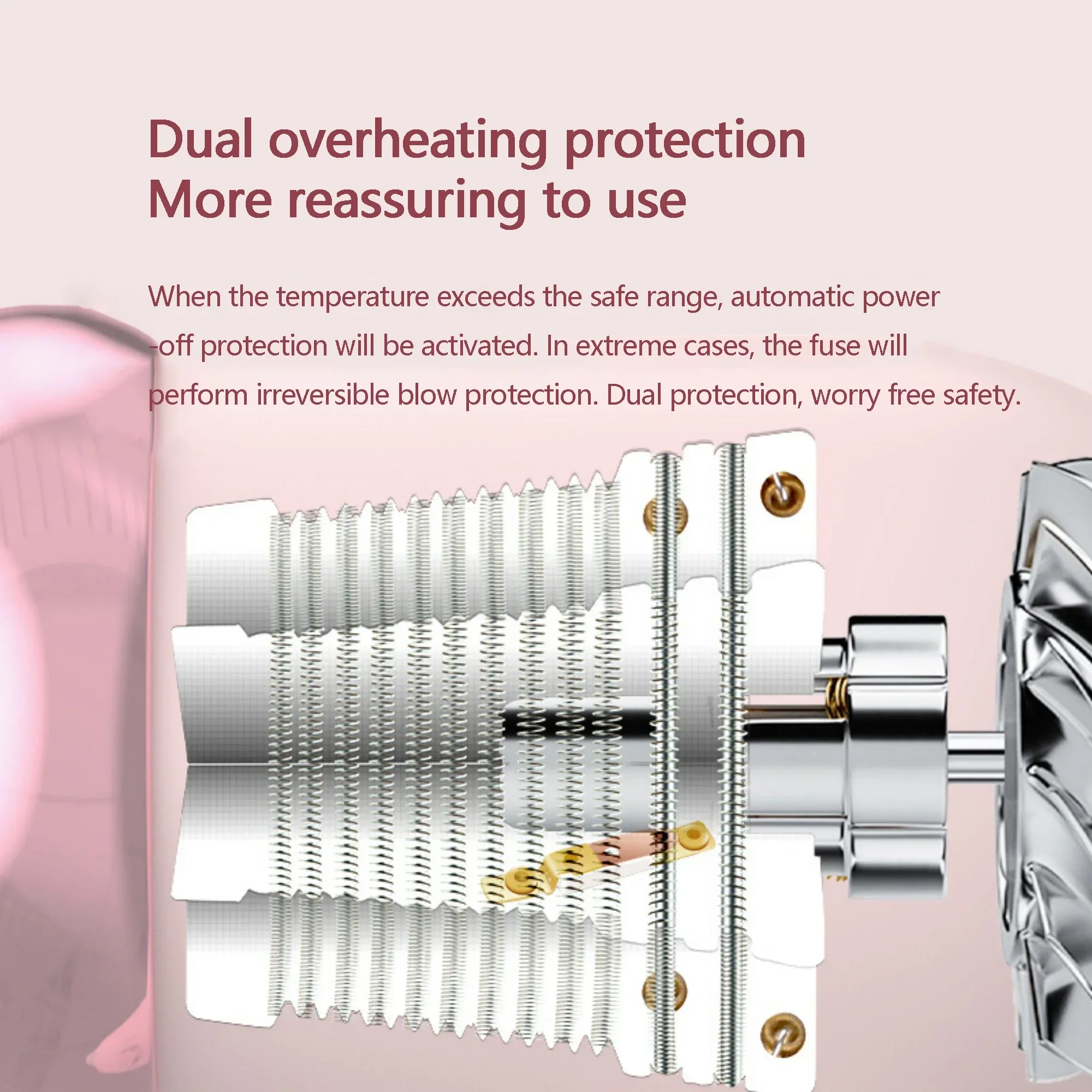 Description Picture 5 of itemTinsol hair dryer hot and cold air brush hair dryer low noise constant temperature fast drying for home use anion hair dryer