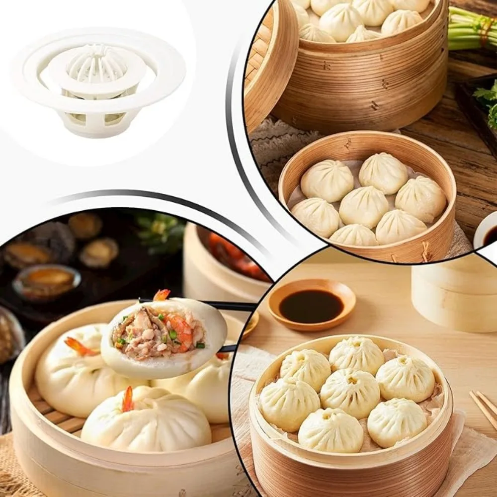 Flower Shaped Baozi Making Mould Convenient Fast Easy Fall Homemade Dumpling Bao Siu Mai Machine for DIY Kitchen Steamed Mold
