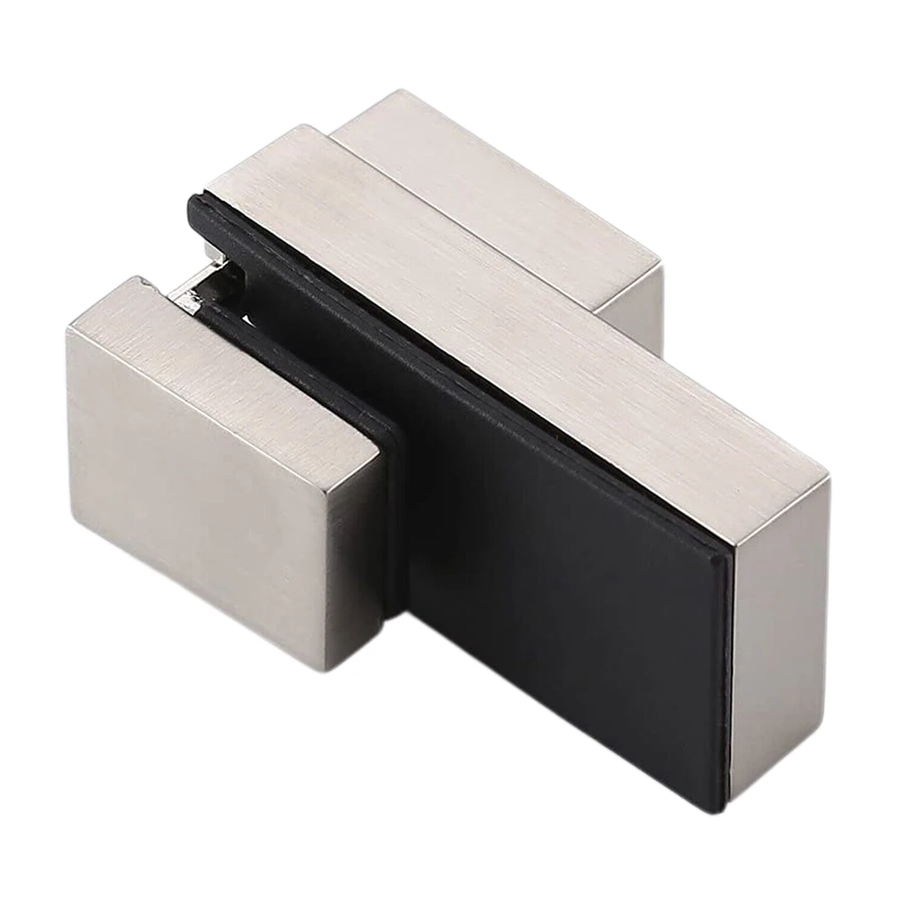 2 Pcs Zinc Alloy Glass Shelf Brackets Brushed Nickel Wall Mount Adjustable Wood Clamp 3-16mm Home Furniture Parts