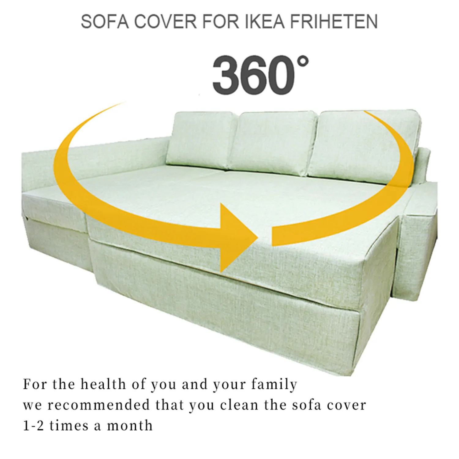 CRIUSJA Sofa Cover for FRIHETEN  Sofa Cover funda sofa chaise lounge Cover Protective Sofa Cover L Shape 4