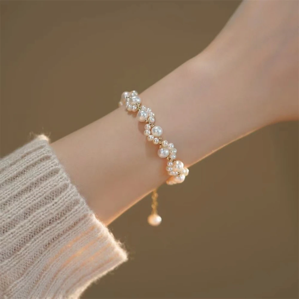 Bracelet perlé pour femme, 4/6/8/10/14mm, cordon élastique, bijoux à la  main, 216.239. - AliExpress