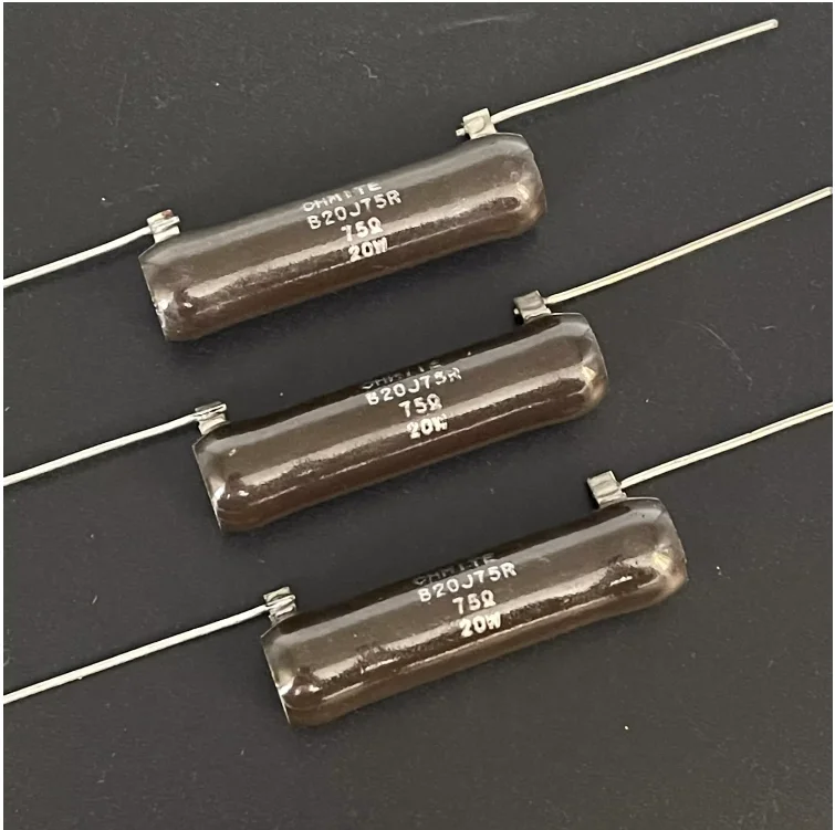 4pcs/lot American OHMITE 75R 20W 75ohm high-precision audiophile audio non-inductive resistor free shipping