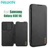 For Samsung Galaxy A56 5G Flip Case Nillkin QIN Pro Slide Camera Card Pocket Leather Book Cover For Samsung A56 5G Phone Bags