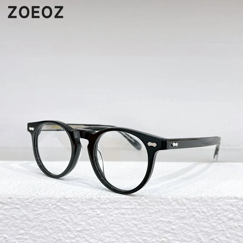 

Japanese Designer Vintage round Acetate Glasses frame myopia glasses for women Glasses men Suitable for prescription lenses