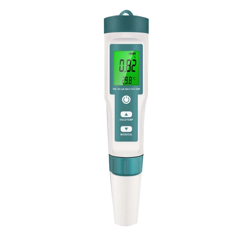 

7 In 1 Water Quality Tester Pen PH/TDS/EC/Salinity/ORP/S.G/Temperature Meter Water Quality Measurement Tool