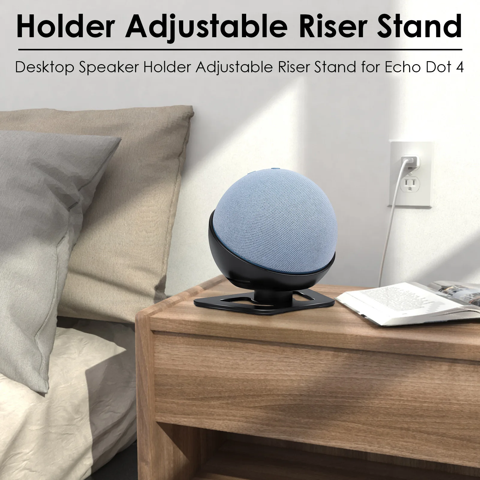 

Stand for Echo Dot 4th Generation Smart Home Speaker Anti-Slip Base Adjustable Aluminum Alloy Desk S