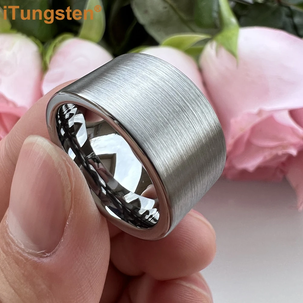 

10mm 12mm Super Man Ring Classic Tungsten Jewelry Flat Band Brushed Finish In Stock Free Shipping Comfort Fit