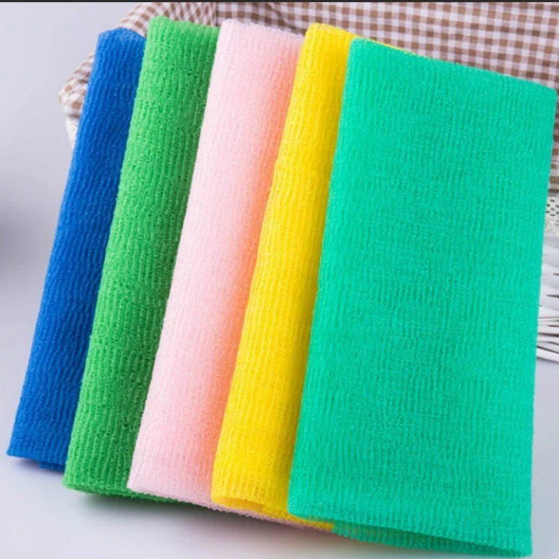 Nylon Wash Cloth Bath Towel Beauty Body Skin Exfoliating Shower Bathroom Washing 30x90cm Bath