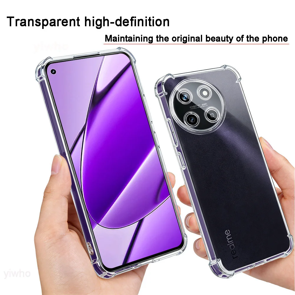 Crystal Clear Shockproof Phone Case with Corner Protection and Precise Cutouts