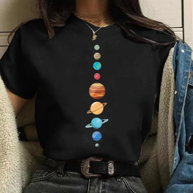 

Explosive Spring Summer Moon Moon Eclipse Flower Female Style Trend Leggings Harajuku Cute Large Size Top T-shirt Female